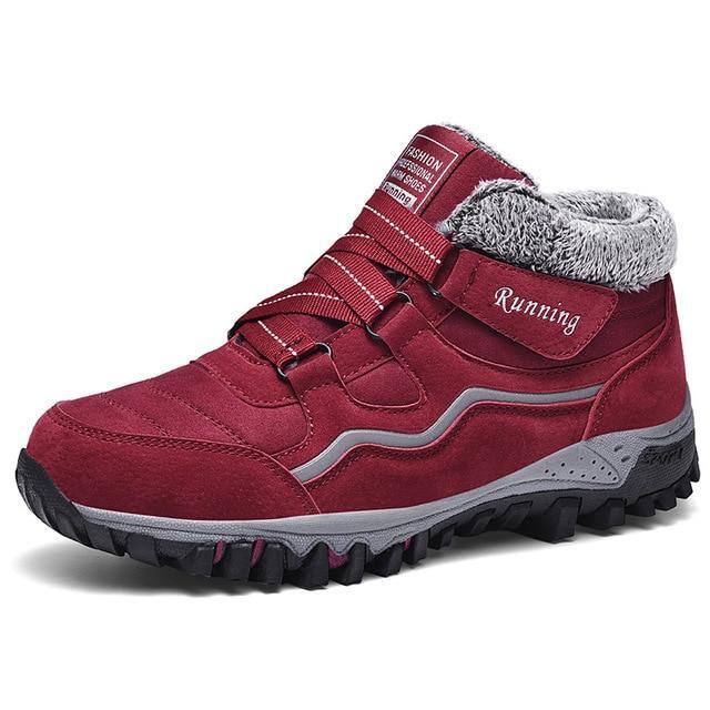 Glacial Comfort - Botas de corrida impermeáveis ​​unissex com velcro