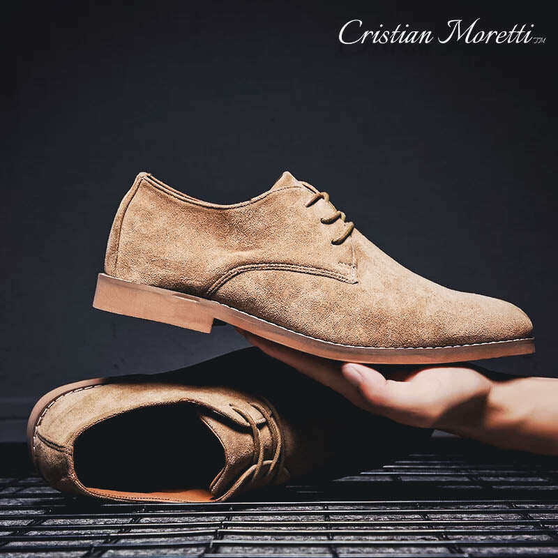 Oxfords de couro camurça genuíno BrooklynTM